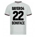 Bayer Leverkusen Victor Boniface #22 Bortedrakt 2023-24 Korte ermer